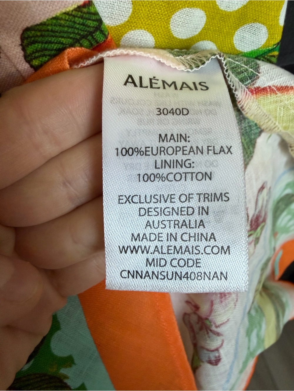 ALEMAIS Lemonis Sundress in Multi Fruit Print, Size US 6 - Picture 16 of 16